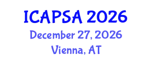 International Conference on Atomic Physics, Systems and Applications (ICAPSA) December 27, 2026 - Vienna, Austria