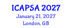 International Conference on Atomic Physics, Systems and Applications (ICAPSA) January 21, 2027 - London, United Kingdom