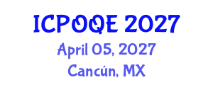 International Conference on Photonics, Optoelectronics and Quantum Electronics (ICPOQE) April 05, 2027 - Cancún, Mexico