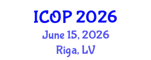 International Conference on Optics and Photonics (ICOP) June 15, 2026 - Riga, Latvia