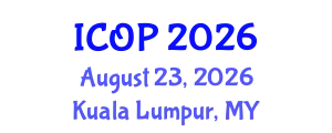 International Conference on Optics and Photonics (ICOP) August 23, 2026 - Kuala Lumpur, Malaysia