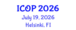International Conference on Optics and Photonics (ICOP) July 19, 2026 - Helsinki, Finland