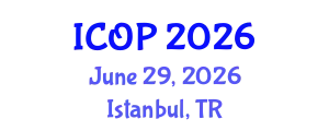 International Conference on Optics and Photonics (ICOP) June 29, 2026 - Istanbul, Turkey