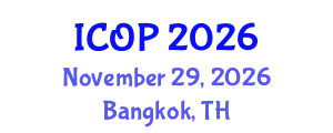 International Conference on Optics and Photonics (ICOP) November 29, 2026 - Bangkok, Thailand