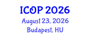 International Conference on Optics and Photonics (ICOP) August 23, 2026 - Budapest, Hungary