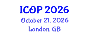 International Conference on Optics and Photonics (ICOP) October 21, 2026 - London, United Kingdom