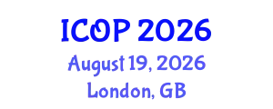 International Conference on Optics and Photonics (ICOP) August 19, 2026 - London, United Kingdom