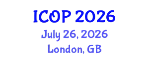 International Conference on Optics and Photonics (ICOP) July 26, 2026 - London, United Kingdom
