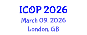 International Conference on Optics and Photonics (ICOP) March 09, 2026 - London, United Kingdom