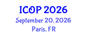 International Conference on Optics and Photonics (ICOP) September 20, 2026 - Paris, France