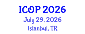 International Conference on Optics and Photonics (ICOP) July 29, 2026 - Istanbul, Turkey