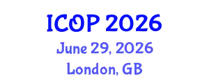 International Conference on Optics and Photonics (ICOP) June 29, 2026 - London, United Kingdom