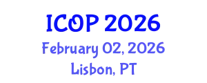 International Conference on Optics and Photonics (ICOP) February 02, 2026 - Lisbon, Portugal