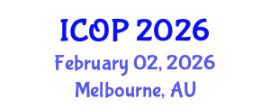 International Conference on Optics and Photonics (ICOP) February 02, 2026 - Melbourne, Australia