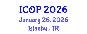 International Conference on Optics and Photonics (ICOP) January 26, 2026 - Istanbul, Turkey