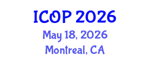 International Conference on Optics and Photonics (ICOP) May 18, 2026 - Montreal, Canada