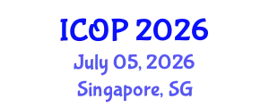 International Conference on Optics and Photonics (ICOP) July 05, 2026 - Singapore, Singapore