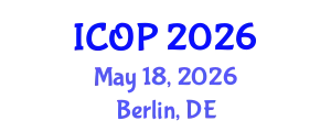 International Conference on Optics and Photonics (ICOP) May 18, 2026 - Berlin, Germany