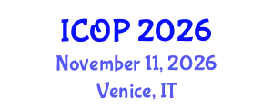 International Conference on Optics and Photonics (ICOP) November 11, 2026 - Venice, Italy