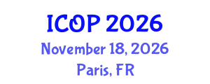 International Conference on Optics and Photonics (ICOP) November 18, 2026 - Paris, France