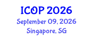 International Conference on Optics and Photonics (ICOP) September 09, 2026 - Singapore, Singapore