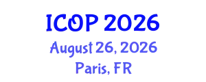 International Conference on Optics and Photonics (ICOP) August 26, 2026 - Paris, France
