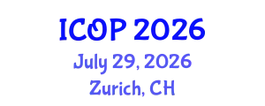 International Conference on Optics and Photonics (ICOP) July 29, 2026 - Zurich, Switzerland