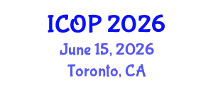 International Conference on Optics and Photonics (ICOP) June 15, 2026 - Toronto, Canada
