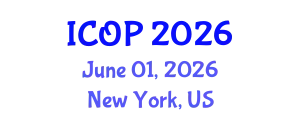 International Conference on Optics and Photonics (ICOP) June 01, 2026 - New York, United States