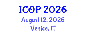 International Conference on Optics and Photonics (ICOP) August 12, 2026 - Venice, Italy