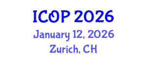 International Conference on Optics and Photonics (ICOP) January 12, 2026 - Zurich, Switzerland