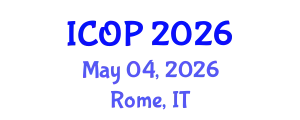 International Conference on Optics and Photonics (ICOP) May 04, 2026 - Rome, Italy