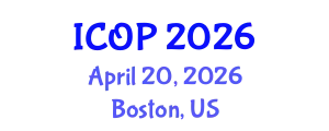 International Conference on Optics and Photonics (ICOP) April 20, 2026 - Boston, United States