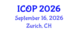 International Conference on Optics and Photonics (ICOP) September 16, 2026 - Zurich, Switzerland