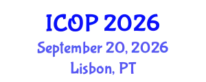 International Conference on Optics and Photonics (ICOP) September 20, 2026 - Lisbon, Portugal