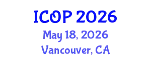International Conference on Optics and Photonics (ICOP) May 18, 2026 - Vancouver, Canada