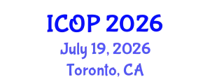 International Conference on Optics and Photonics (ICOP) July 19, 2026 - Toronto, Canada