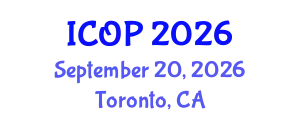 International Conference on Optics and Photonics (ICOP) September 20, 2026 - Toronto, Canada