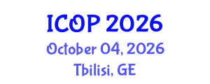 International Conference on Optics and Photonics (ICOP) October 04, 2026 - Tbilisi, Georgia