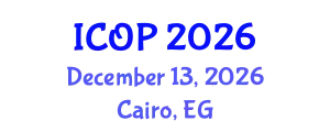 International Conference on Optics and Photonics (ICOP) December 13, 2026 - Cairo, Egypt