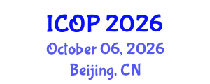 International Conference on Optics and Photonics (ICOP) October 06, 2026 - Beijing, China
