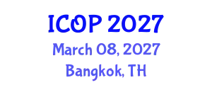 International Conference on Optics and Photonics (ICOP) March 08, 2027 - Bangkok, Thailand