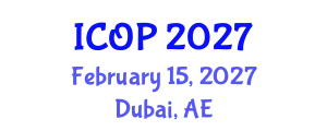 International Conference on Optics and Photonics (ICOP) February 15, 2027 - Dubai, United Arab Emirates