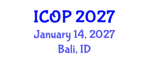 International Conference on Optics and Photonics (ICOP) January 14, 2027 - Bali, Indonesia