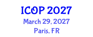 International Conference on Optics and Photonics (ICOP) March 29, 2027 - Paris, France
