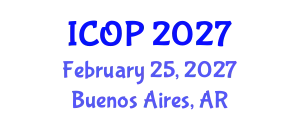 International Conference on Optics and Photonics (ICOP) February 25, 2027 - Buenos Aires, Argentina