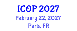 International Conference on Optics and Photonics (ICOP) February 22, 2027 - Paris, France