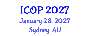 International Conference on Optics and Photonics (ICOP) January 28, 2027 - Sydney, Australia