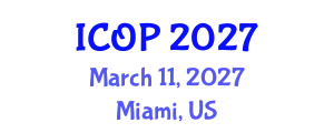 International Conference on Optics and Photonics (ICOP) March 11, 2027 - Miami, United States