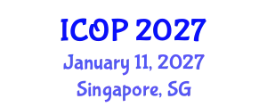 International Conference on Optics and Photonics (ICOP) January 11, 2027 - Singapore, Singapore